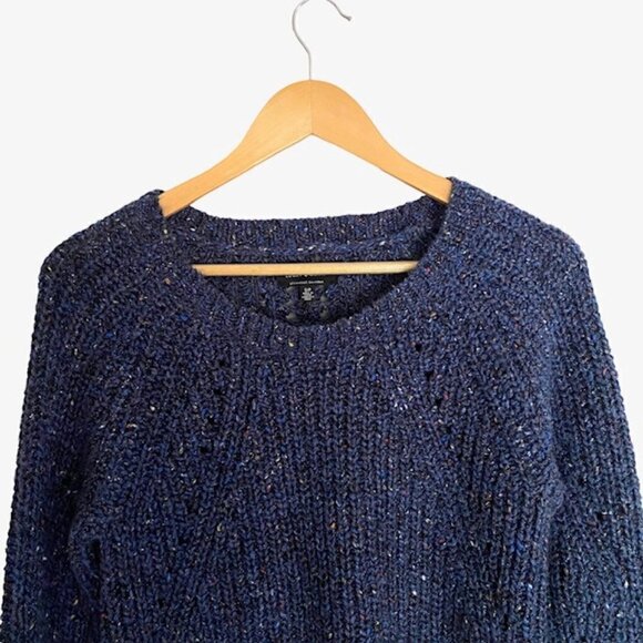 Lucky Brand Marled Crew Neck Pointelle Sweater Small - Picture 5 of 5